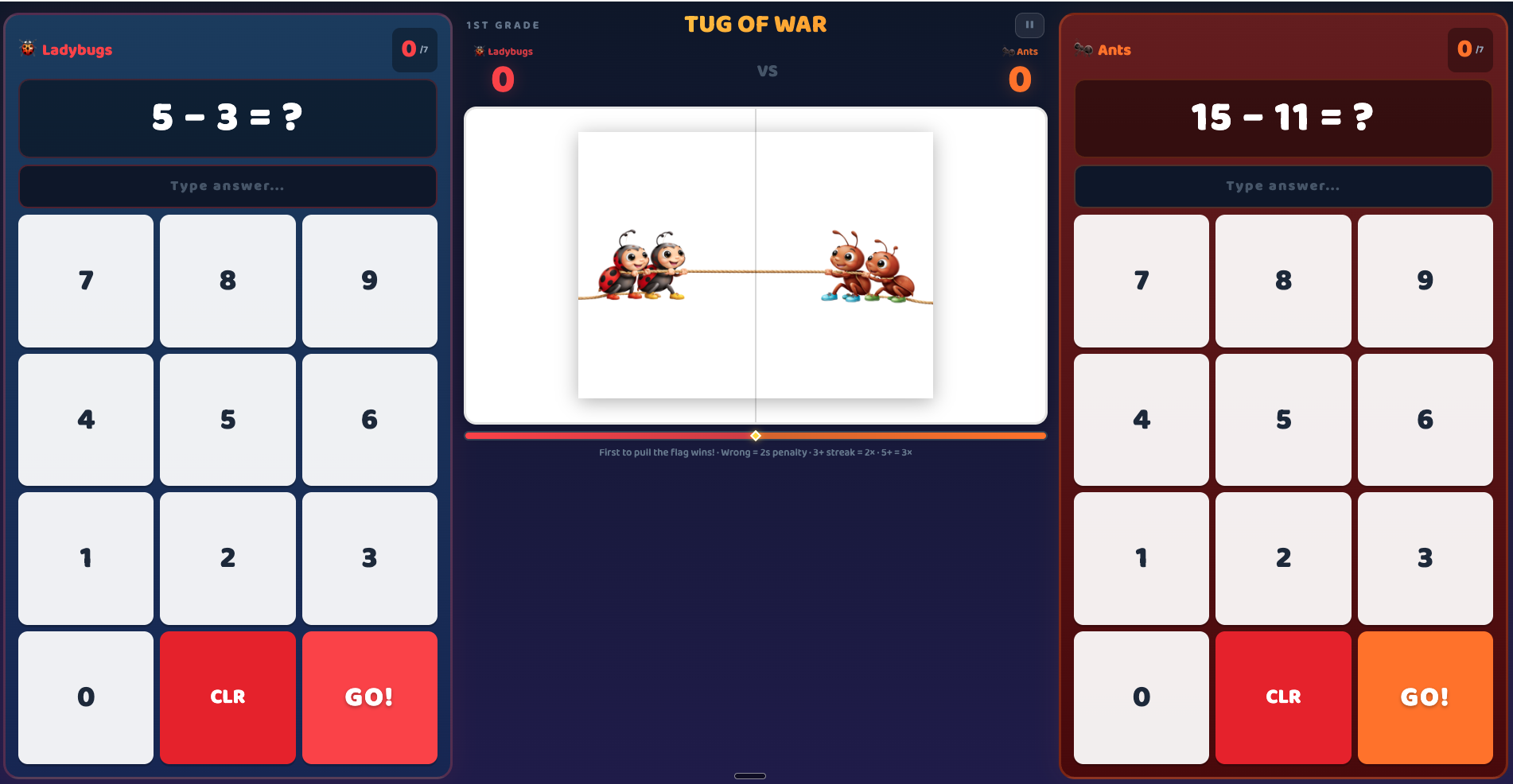 Math Bug Game MathBug — Bug Tug of War: Free Math Game for Classrooms